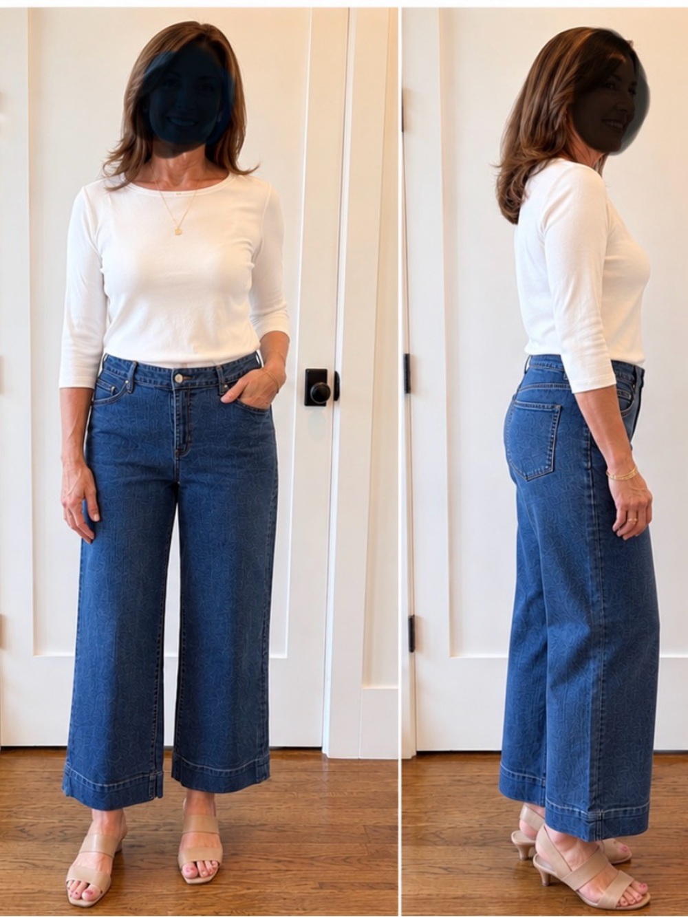 Chicos Trouser Crop Jeans Dark Wash Size 1.5